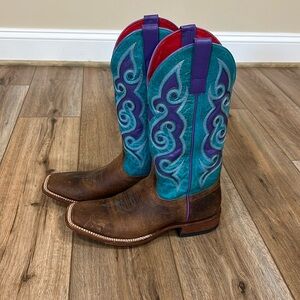 Macie Bean ‘Be-Sea-ged’ Cowgirl Boots Size 10